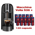 Macchina Caffitaly VOLTA S36 - NERA + 120 Capsule Borbone Rosse